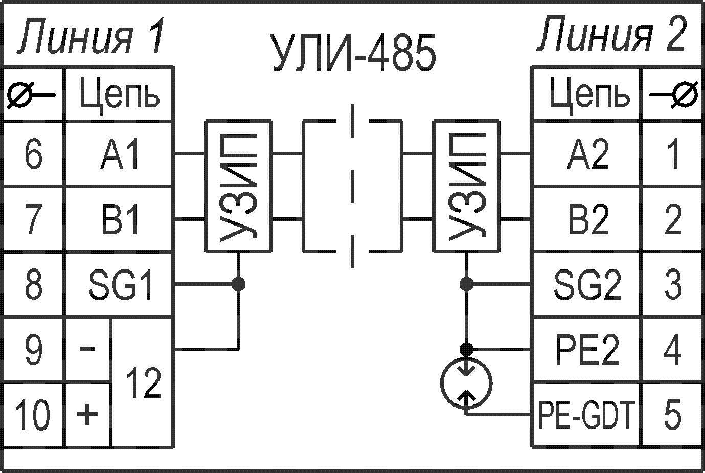Структурная схема УЛИ-485